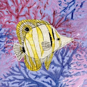 An applique image of Copperband Butterflyfish