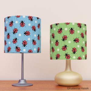 3 ladybird lampshades by Katerina Hasek